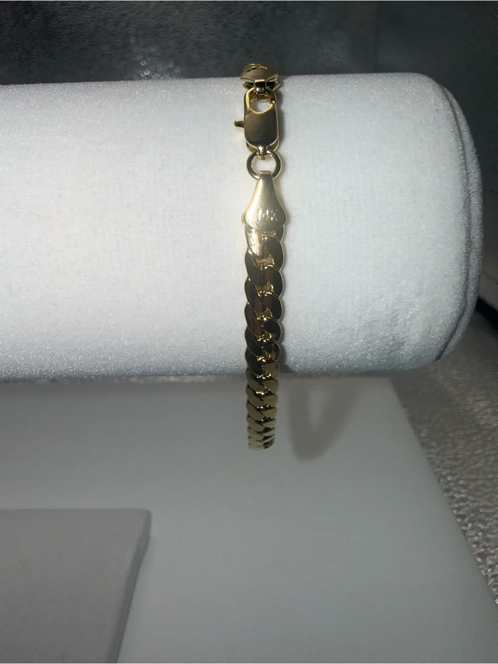 7.5 Inch Snake Skin Bracelet – 18K Gold Dipped, 14K Stamped